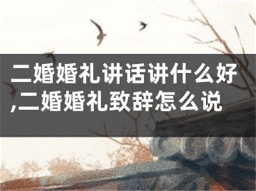 二婚婚礼讲话讲什么好,二婚婚礼致辞怎么说