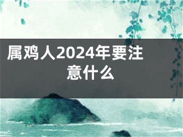 属鸡人2024年要注意什么