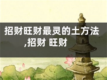 招财旺财最灵的土方法,招财 旺财
