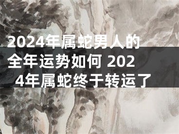 2024年属蛇男人的全年运势如何 2024年属蛇终于转运了