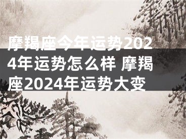 摩羯座今年运势2024年运势怎么样 摩羯座2024年运势大变