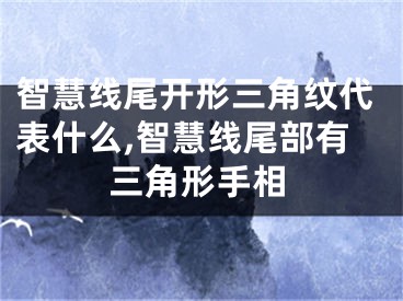 智慧线尾开形三角纹代表什么,智慧线尾部有三角形手相