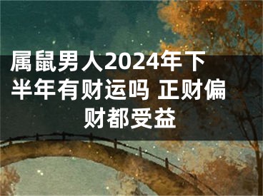 属鼠男人2024年下半年有财运吗 正财偏财都受益