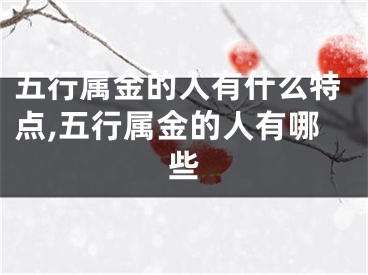 五行属金的人有什么特点,五行属金的人有哪些