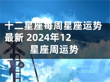 十二星座每周星座运势最新 2024年12星座周运势
