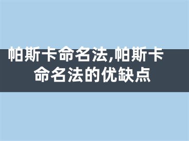 帕斯卡命名法,帕斯卡命名法的优缺点