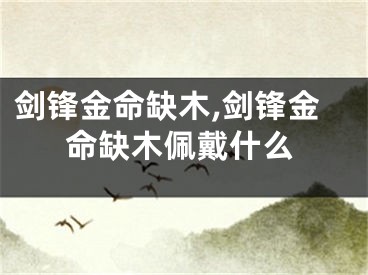剑锋金命缺木,剑锋金命缺木佩戴什么