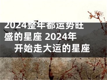 2024整年都运势旺盛的星座 2024年开始走大运的星座