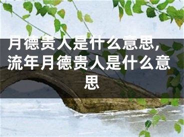 月德贵人是什么意思,流年月德贵人是什么意思