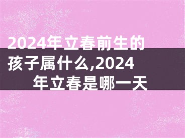 2024年立春前生的孩子属什么,2024年立春是哪一天