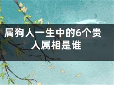 属狗人一生中的6个贵人属相是谁