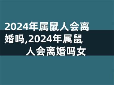 2024年属鼠人会离婚吗,2024年属鼠人会离婚吗女