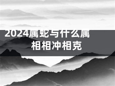 2024属蛇与什么属相相冲相克