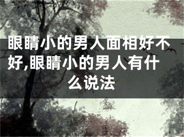 眼睛小的男人面相好不好,眼睛小的男人有什么说法