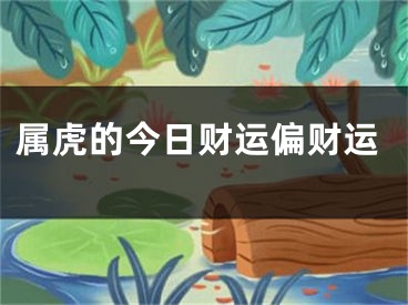 属虎的今日财运偏财运