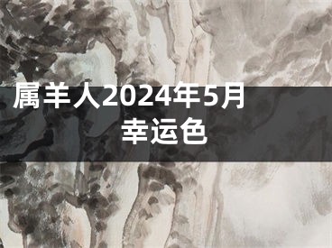 属羊人2024年5月幸运色