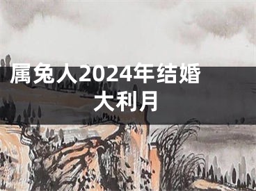 属兔人2024年结婚大利月