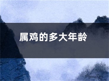 属鸡的多大年龄