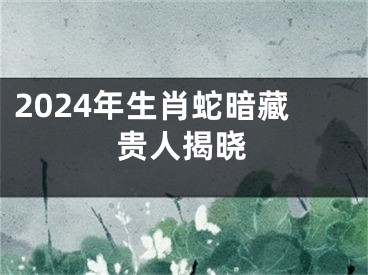 2024年生肖蛇暗藏贵人揭晓