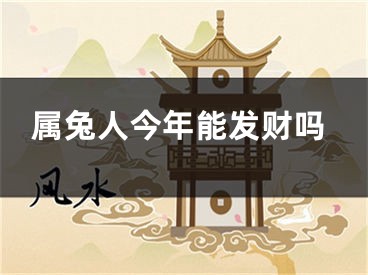 属兔人今年能发财吗