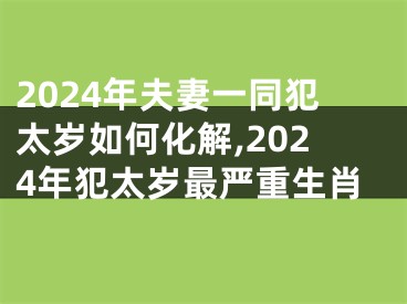 2024年夫妻一同犯太岁如何化解,2024年犯太岁最严重生肖