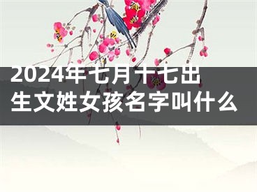 2024年七月十七出生文姓女孩名字叫什么