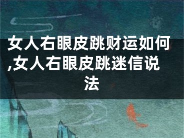 女人右眼皮跳财运如何,女人右眼皮跳迷信说法
