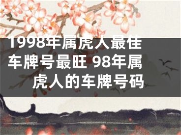 1998年属虎人最佳车牌号最旺 98年属虎人的车牌号码
