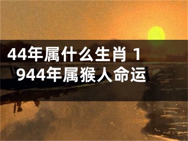 44年属什么生肖 1944年属猴人命运