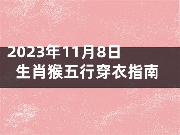 2023年11月8日生肖猴五行穿衣指南