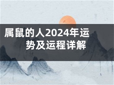 属鼠的人2024年运势及运程详解