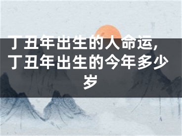 丁丑年出生的人命运,丁丑年出生的今年多少岁