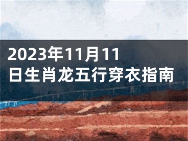 2023年11月11日生肖龙五行穿衣指南