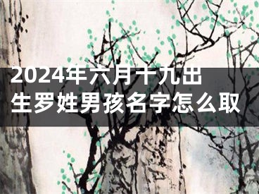 2024年六月十九出生罗姓男孩名字怎么取