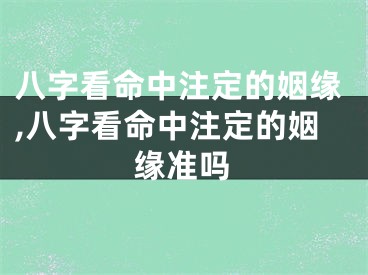 八字看命中注定的姻缘,八字看命中注定的姻缘准吗