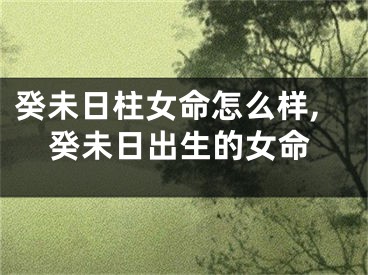 癸未日柱女命怎么样,癸未日出生的女命