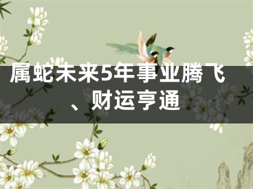 属蛇未来5年事业腾飞、财运亨通