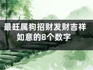 最旺属狗招财发财吉祥如意的8个数字