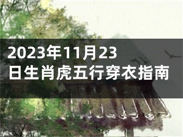 2023年11月23日生肖虎五行穿衣指南