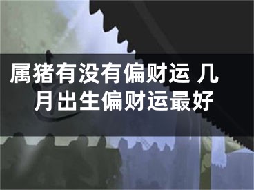 属猪有没有偏财运 几月出生偏财运最好