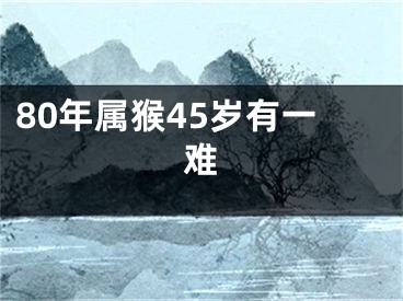 80年属猴45岁有一难