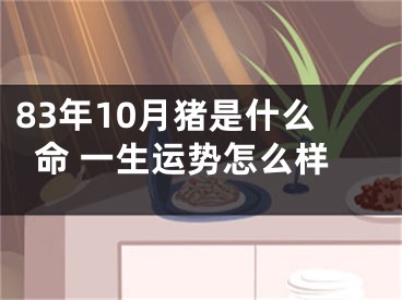 83年10月猪是什么命 一生运势怎么样