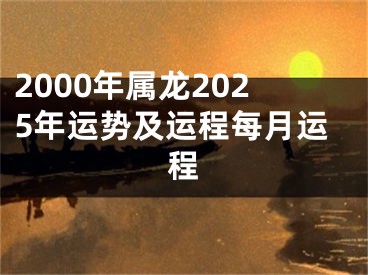 2000年属龙2025年运势及运程每月运程