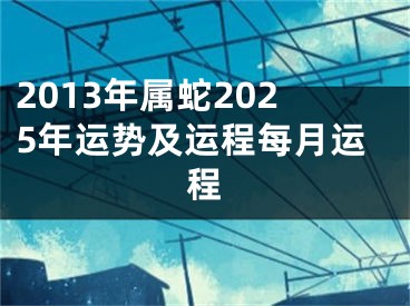 2013年属蛇2025年运势及运程每月运程