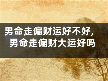 男命走偏财运好不好,男命走偏财大运好吗