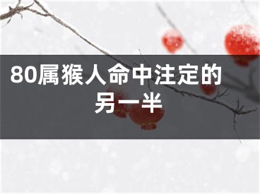 80属猴人命中注定的另一半