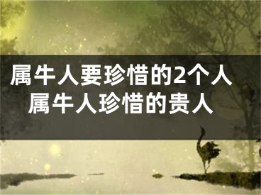 属牛人要珍惜的2个人 属牛人珍惜的贵人