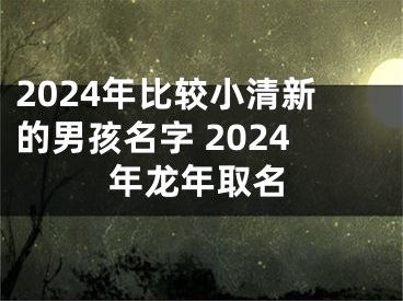 2024年比较小清新的男孩名字 2024年龙年取名