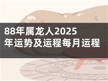 88年属龙人2025年运势及运程每月运程