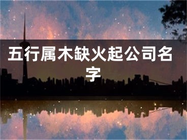五行属木缺火起公司名字